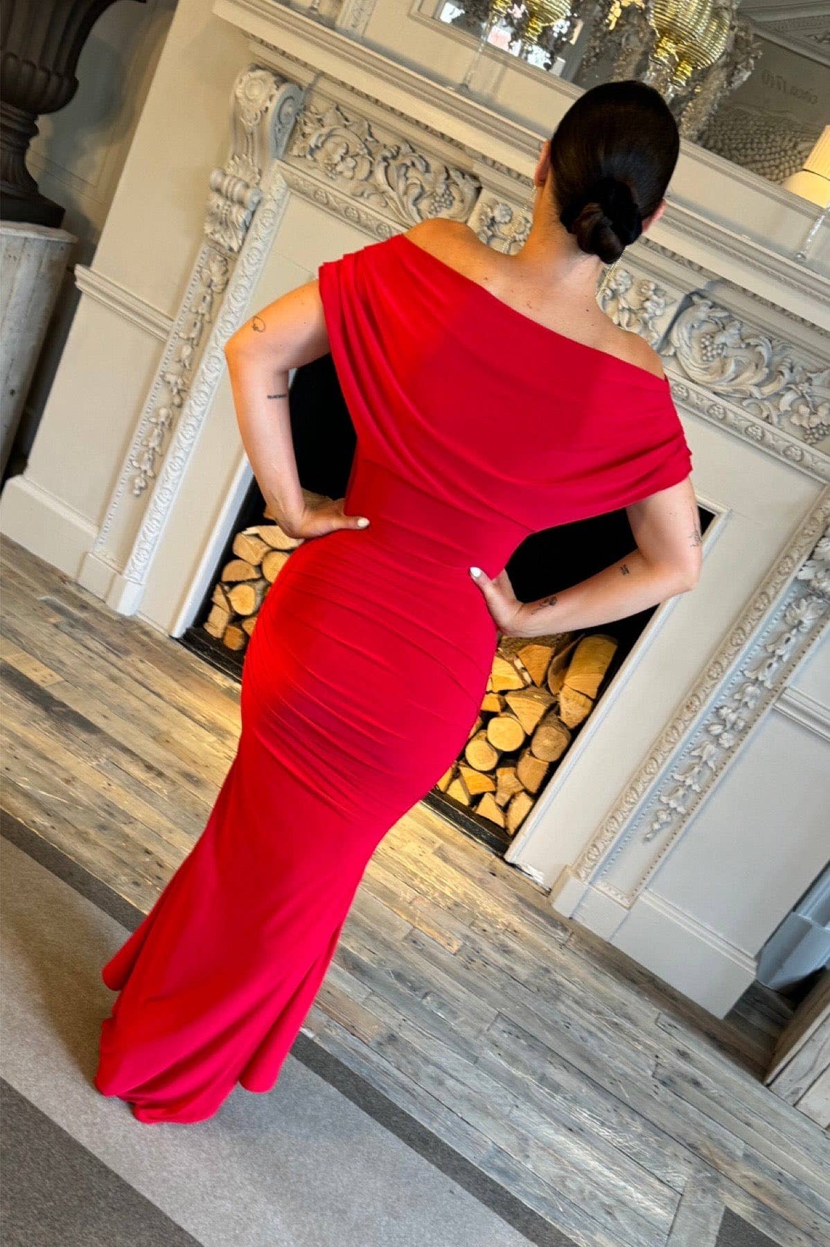 Atom Label – wholesale Klänning - Dam – STOCK Platinum klänning i rött9