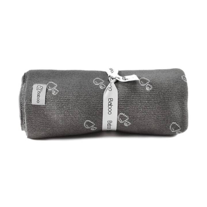 Manta gris con patrón de gotas para venta al por mayor de Baboo