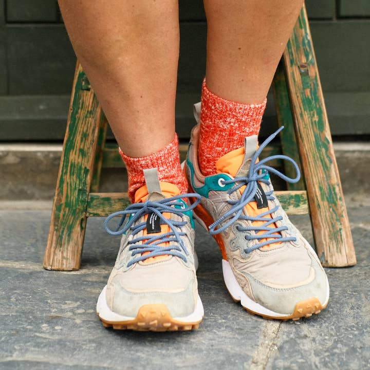 Orange Chunky Knit Socks - Short Length for wholesale by Sock Sisters