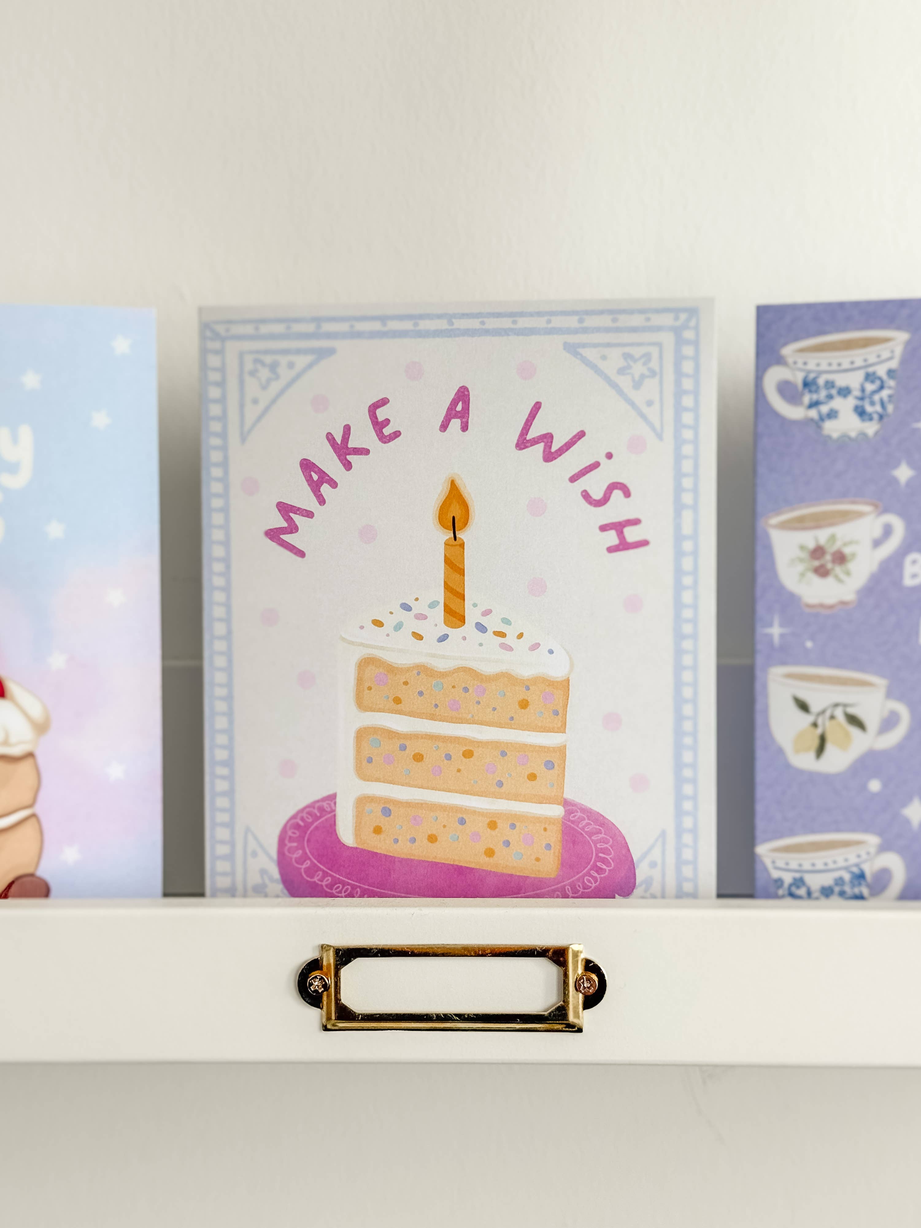 Simple Whimsy – wholesale Birthday card – Make A Wish - Confetti Birthday Cake Card1