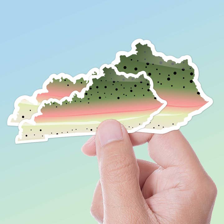 Sentinel Supply – wholesale Sticker – Rainbow Trout Kentucky Sticker, Fly Fishing Decal1