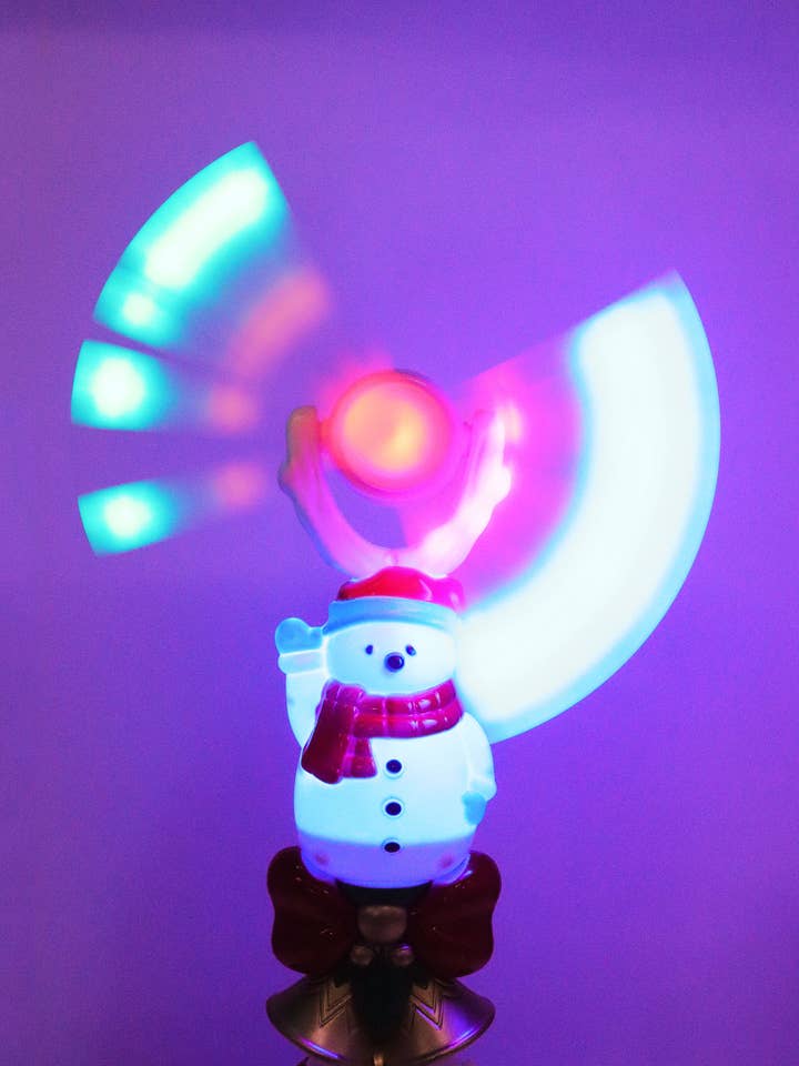 ASSORTED Christmas Snowman Candy Cane Music Led Glow Wand - 12 pcs for wholesale on Faire6