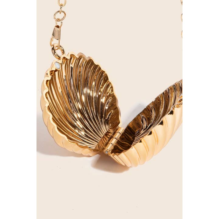 Collections by Fame Accessories - Vendita all'ingrosso Pochette - Donna - Portamonete con chiusura a conchiglia metallizzata