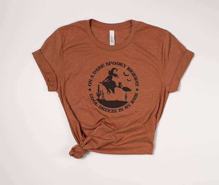 Stiles Tee Co. - Wholesale Screen Printed T-Shirt - Unisex - Vintage Halloween Witch Tee - Retro Fall Graphic Shirt3