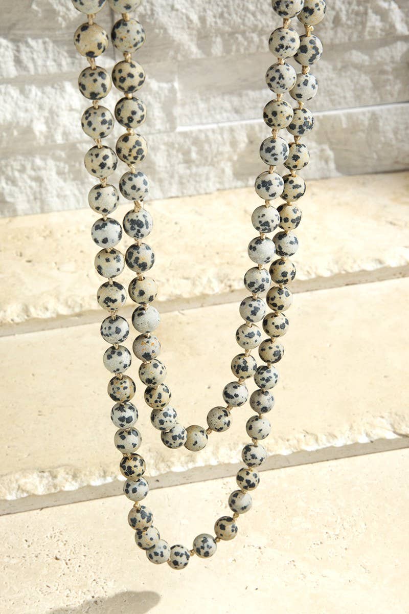 Urbanista - Wholesale Beaded/Pearl Necklace - Semi Precious 8mm Long Necklace8