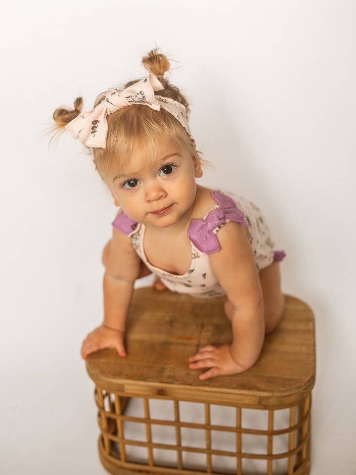 L'ovedbaby - Wholesale Bodysuit (Non-Footed) - Baby - Sweet Paddington™ | Organic Bowtie Shoulder Bodysuit4