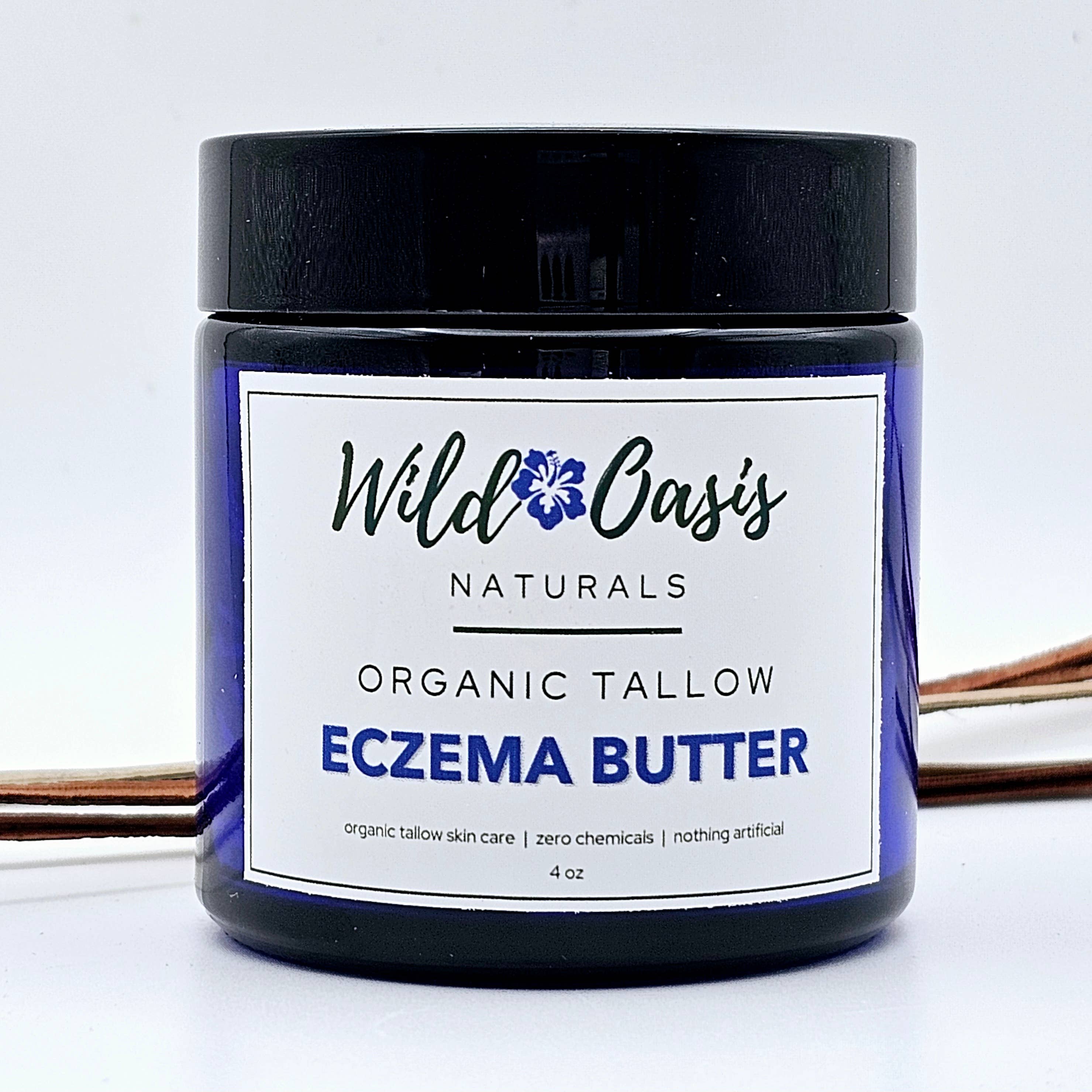 Wild Oasis Naturals - Wholesale Body Balm/Butter - Eczema Butter - 4 oz - Organic Tallow Eczema/Psoriasis Cream