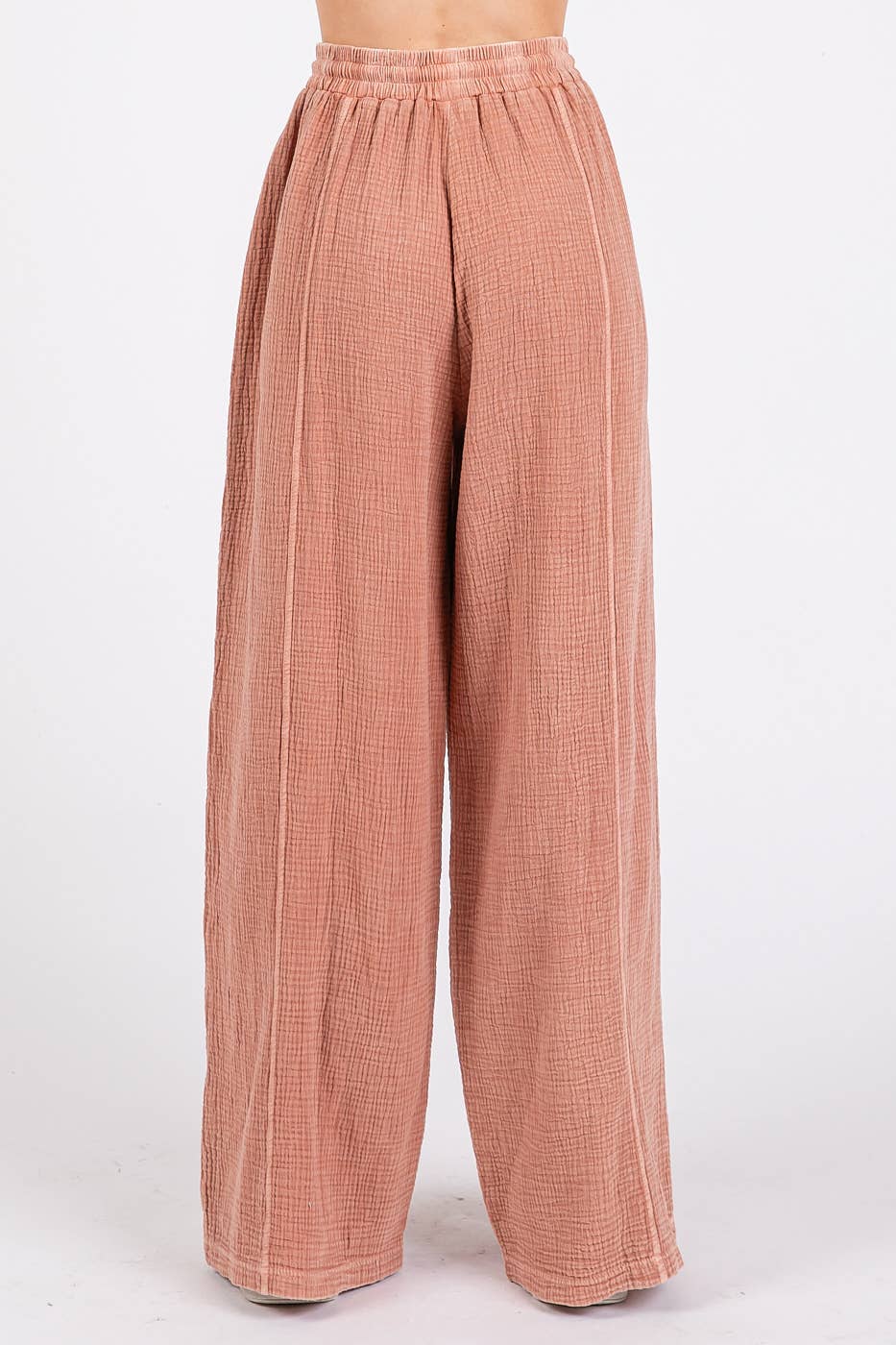 mittoshop - Wholesale Pants - Women's - LACE TRIM DETAIL ELASTIC WAIST COTTON GAUZE PANTS3