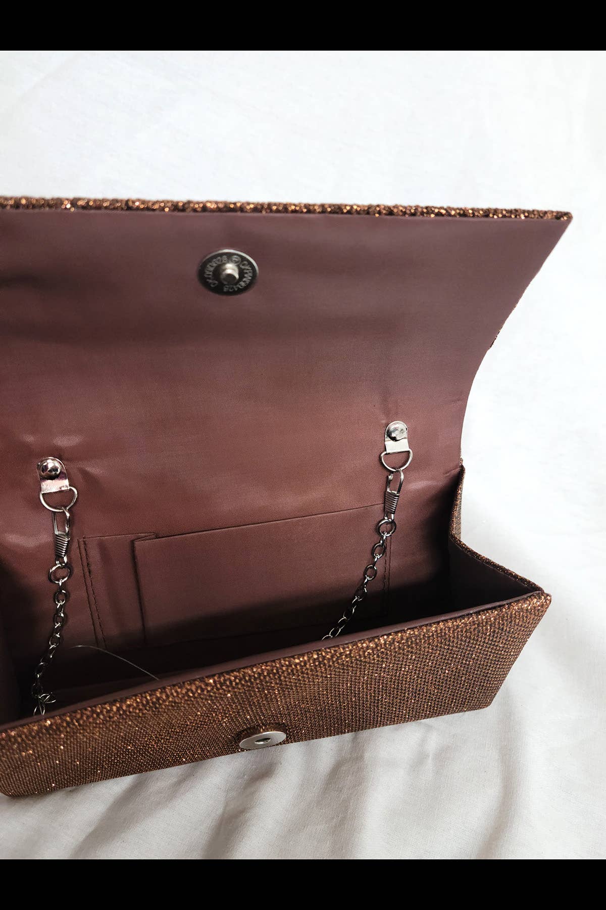 Chicas - Wholesale Clutch Bag - Women's - Sparkling evening bag with adjustable chain FB726815