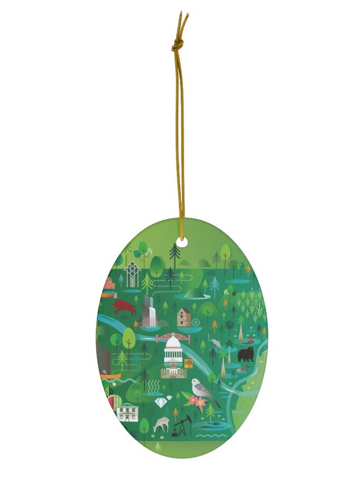 Ornement en céramique de l'Arkansas pour la vente par Max & Oscar