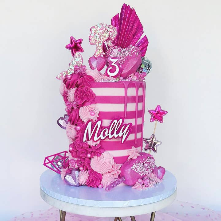 Petals & Pampas - Wholesale Cake/Cupcake Topper - Barbie Cake Charms