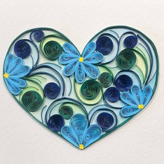 Small Quilled Card 1021 for wholesale by Amaranta Designs
