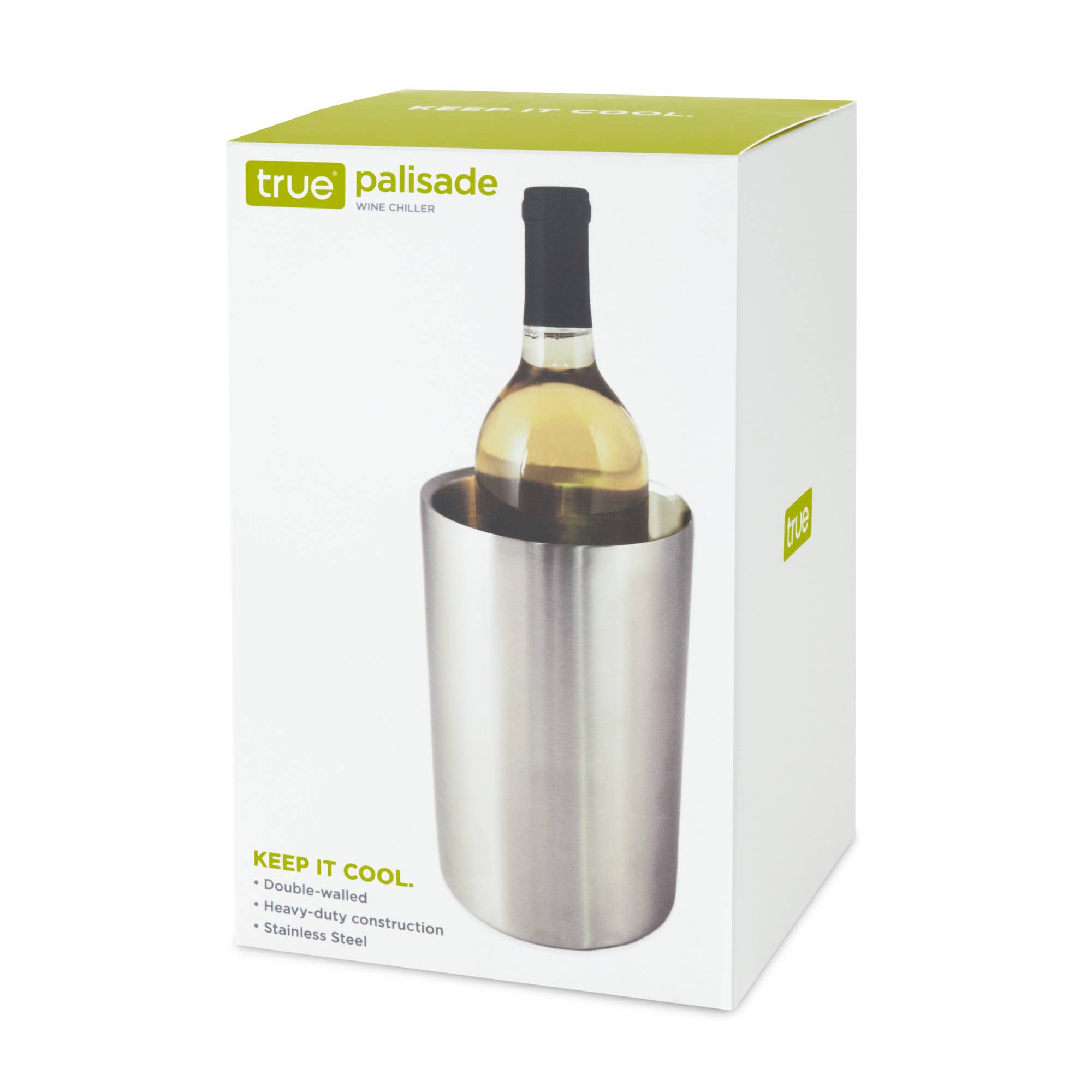 TRUE - Wholesale Wine Bucket - Palisade Double Wall Polished Stainless Steel Wine Chiller1