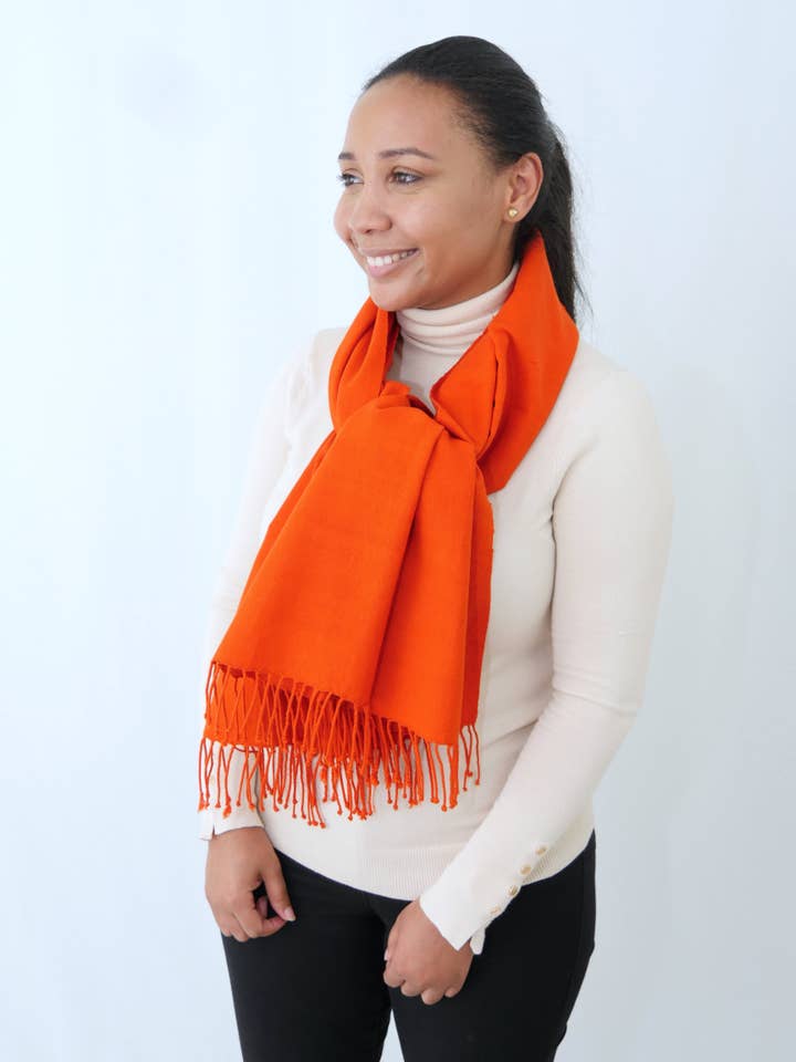 The Azibo Scarf Coral for wholesale by Memod