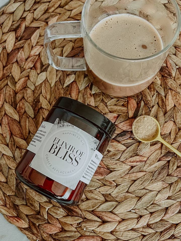 Mood Boosting & Gut Healthy Elixir of Bliss Herbal Drink Mix for wholesale by Lunar Herbals