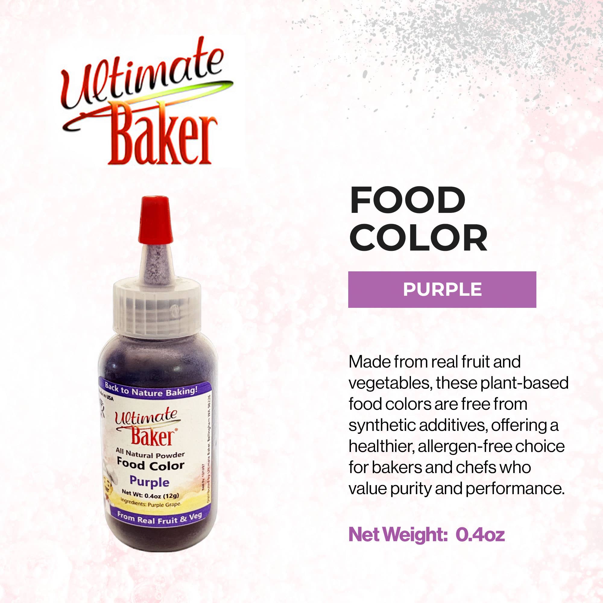 Ultimate Baker – wholesale Cake decorating kit – Ultimate Baker Natural Purple Food Color (1x12g)1