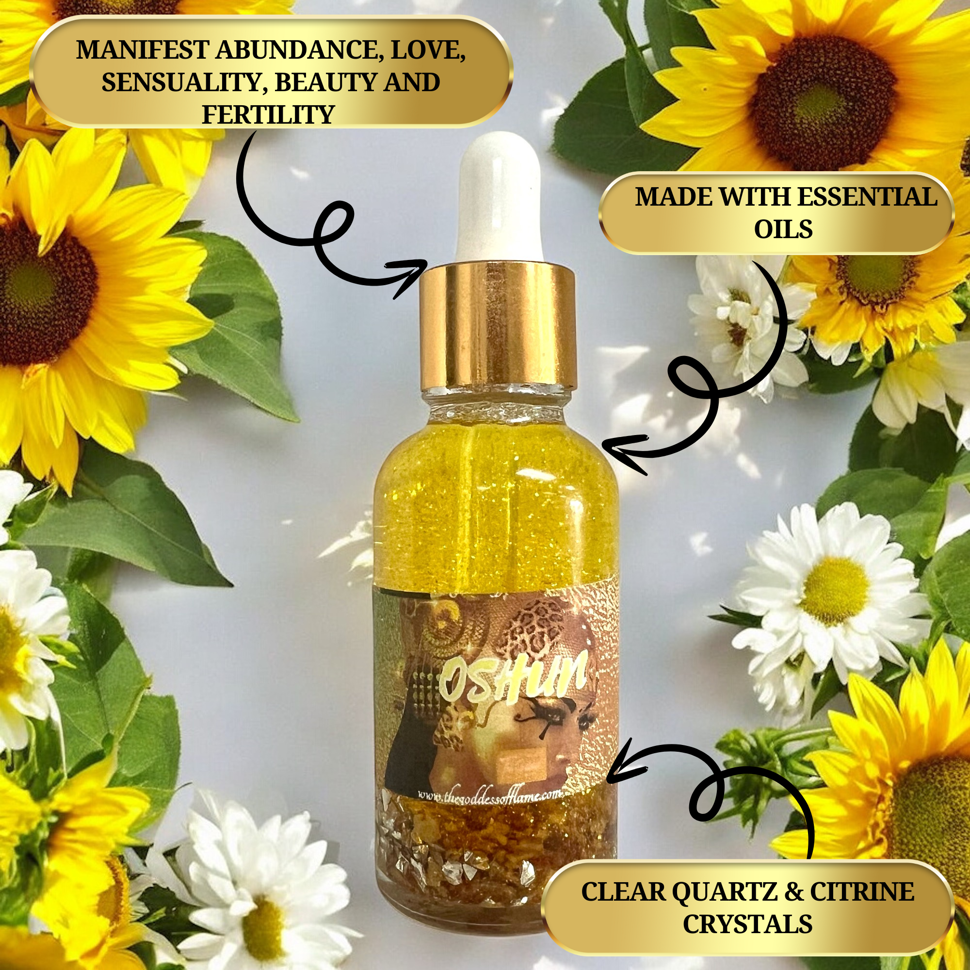 The Goddess of Flame - Vendita all'ingrosso Olio essenziale - Contagocce per olio per unzione Oshun2