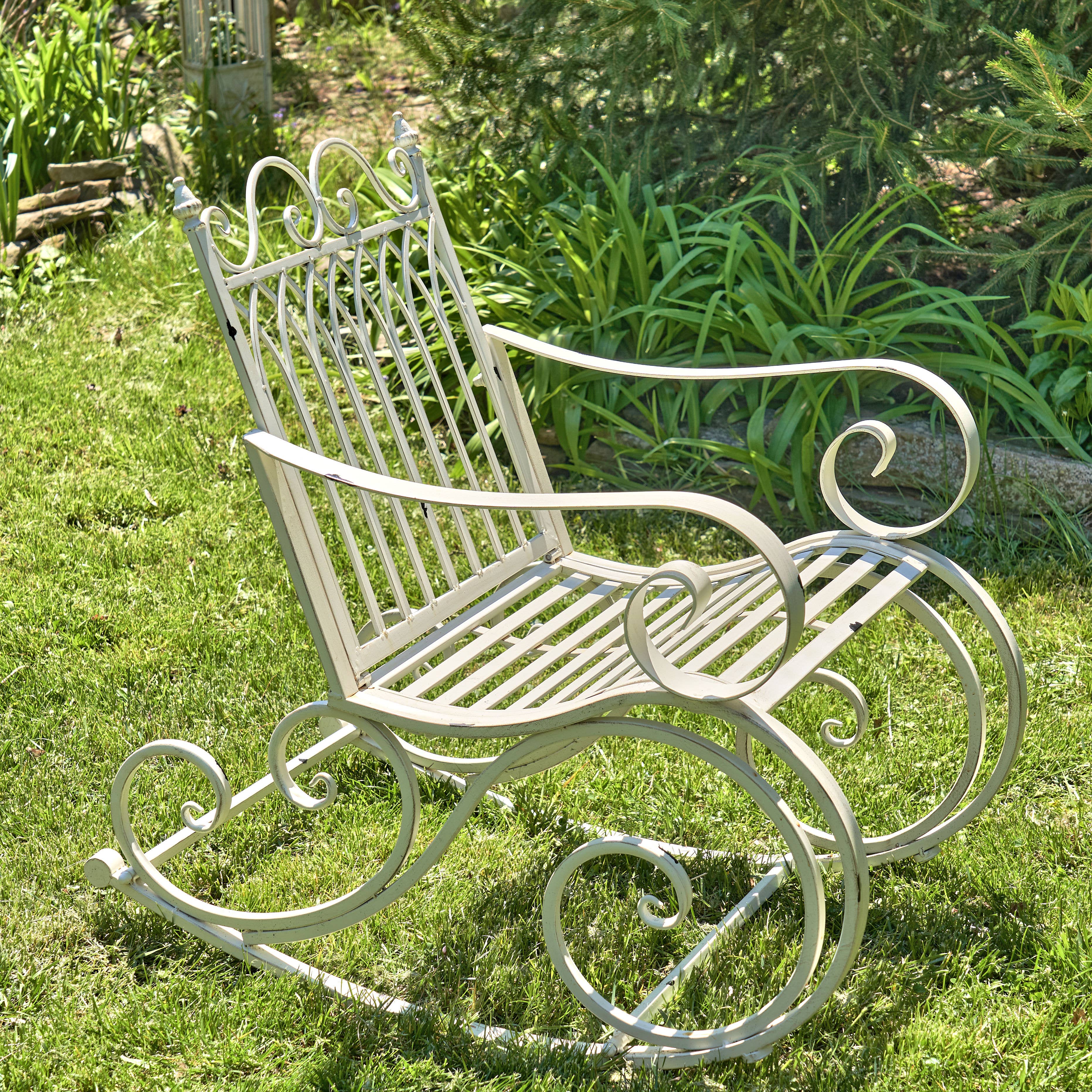 Zaer Ltd. International - Wholesale Bench - Iron Rocking Garden Furniture "Tatiana" Collection- 4 Option22
