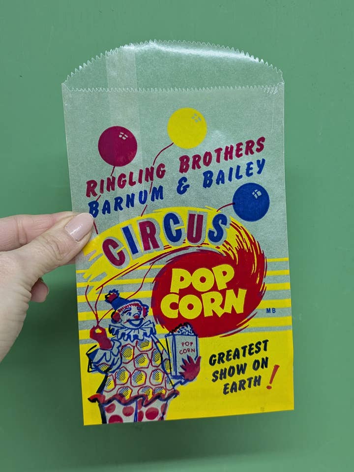 Zirkus-Popcorntüte für den Großhandel von vintagegoodies