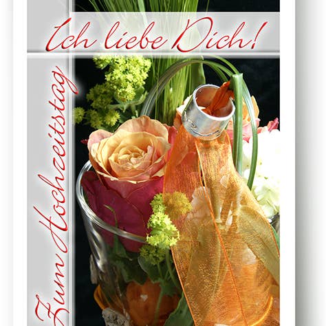 Bröllopsdag/gratulationskort/rosor/789003 för wholesale av Yabué