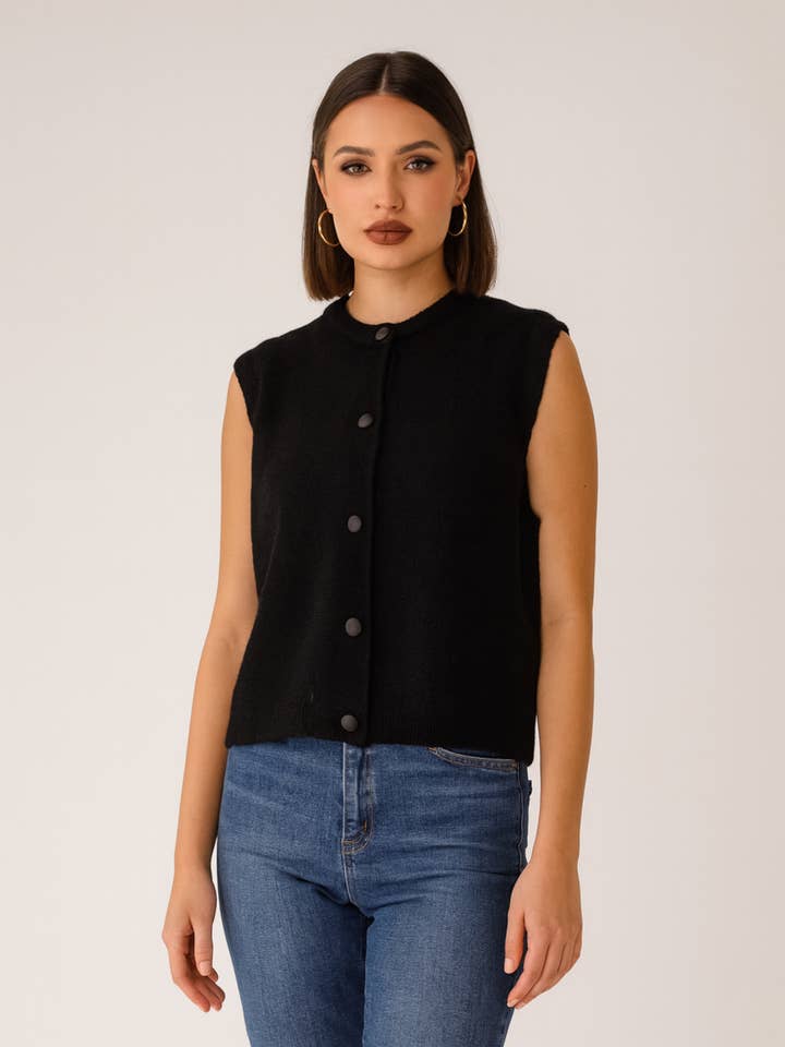 LUCCE - Wholesale Knit Sweater - Women's - Loose knit cardigan - PU0870