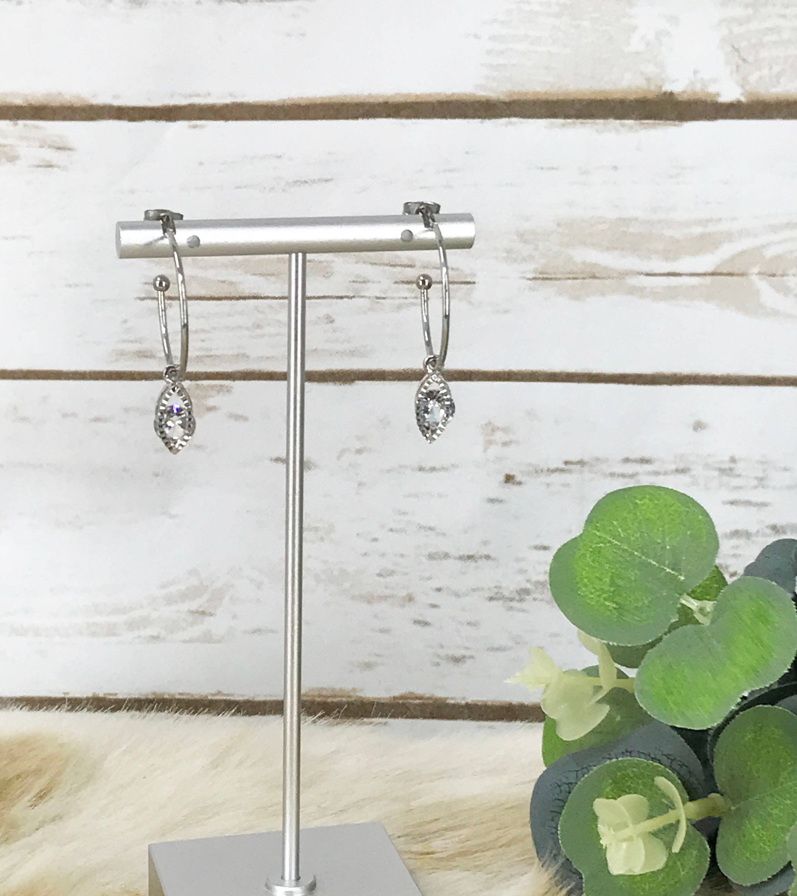 Magnolia & Peach Jewelry Boutique, LLC - Wholesale Dangle Earrings - Ariana Stud Hoops