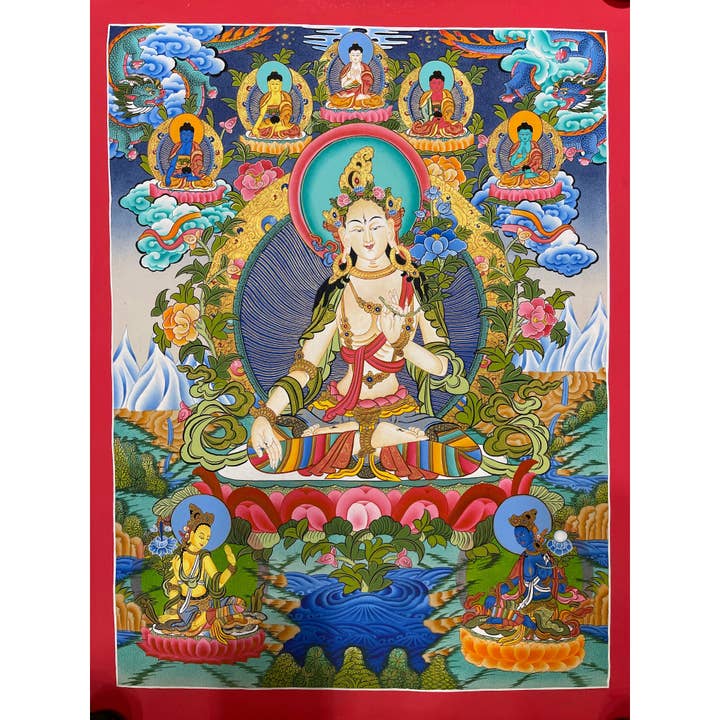 Thangka de Tara Blanche pour la vente par Art Of Tibet