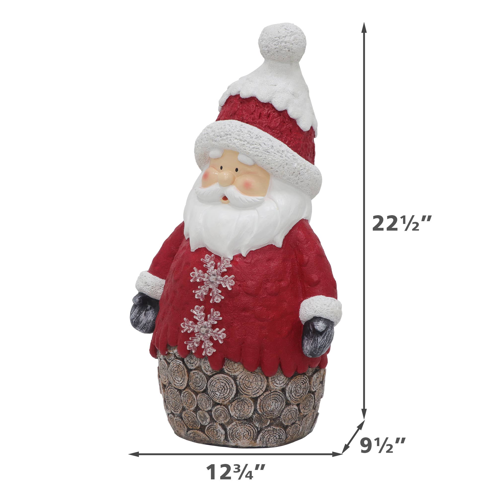 Abble – Decoração de Natal por atacado – Abble Escultura Decorativa de Natal em Resina com Luzes Pré-Instaladas do Pai Natal6
