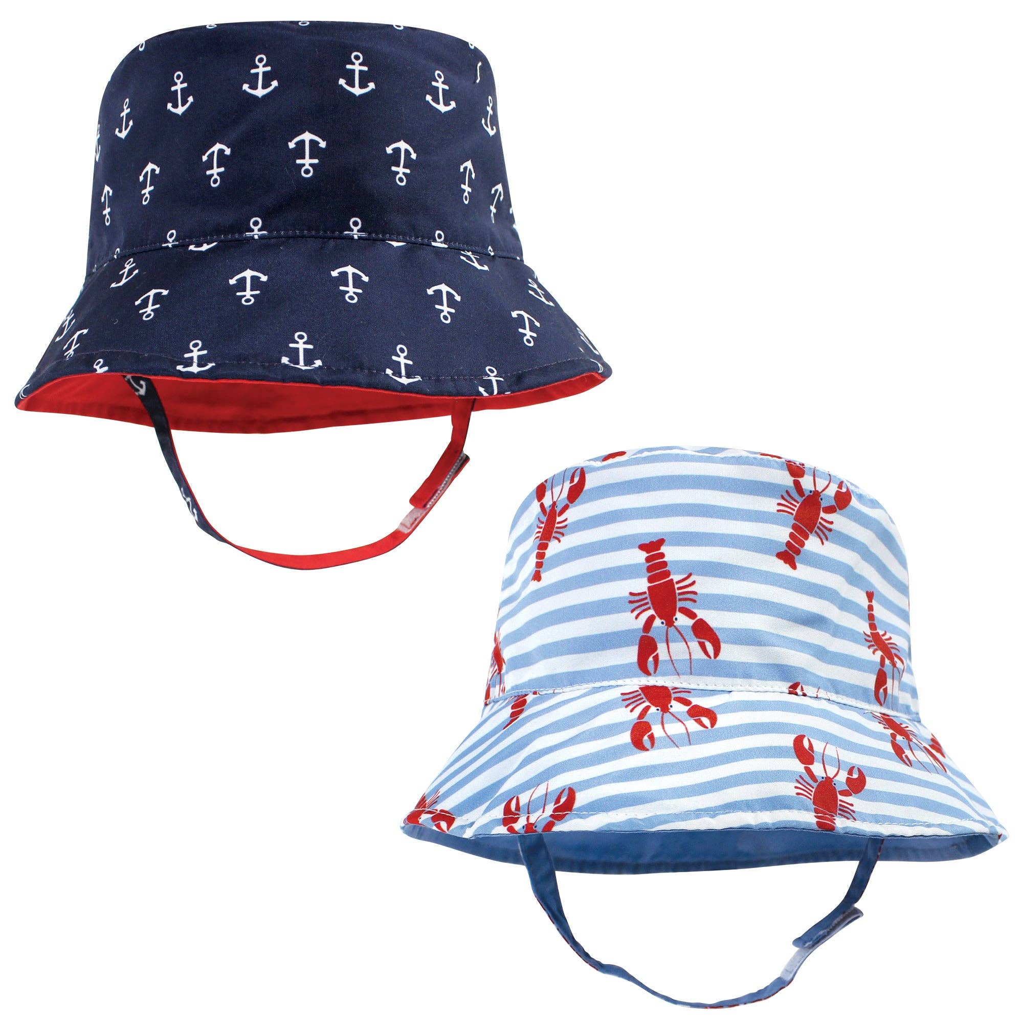 BabyVision - Wholesale Bucket Hat - Kids - Hudson Baby Sun Protection Hat, Anchor Lobster0