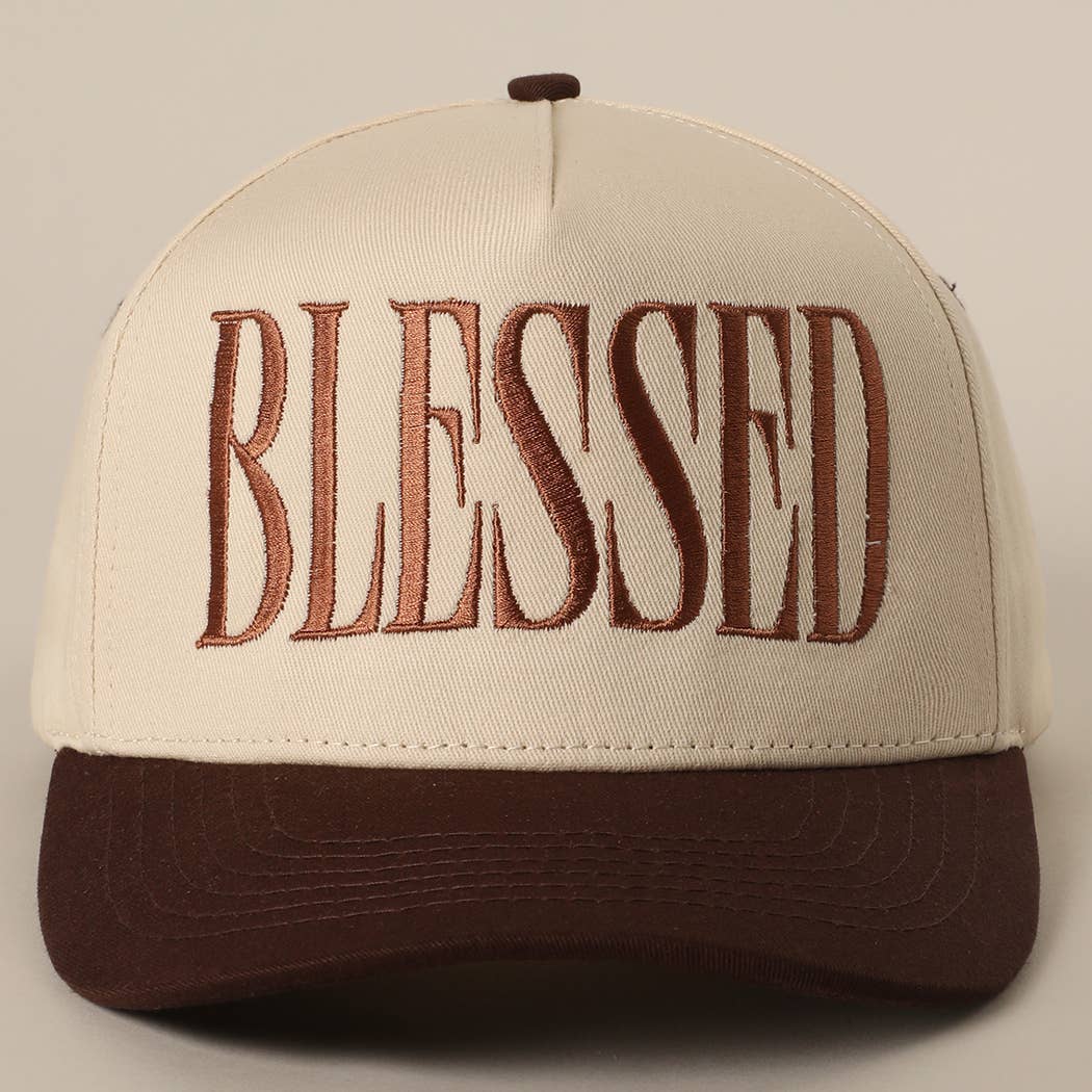 Fashion City – Engroshandel Trucker hat - Unisex – BLESSED Broderet Baseballkasket0