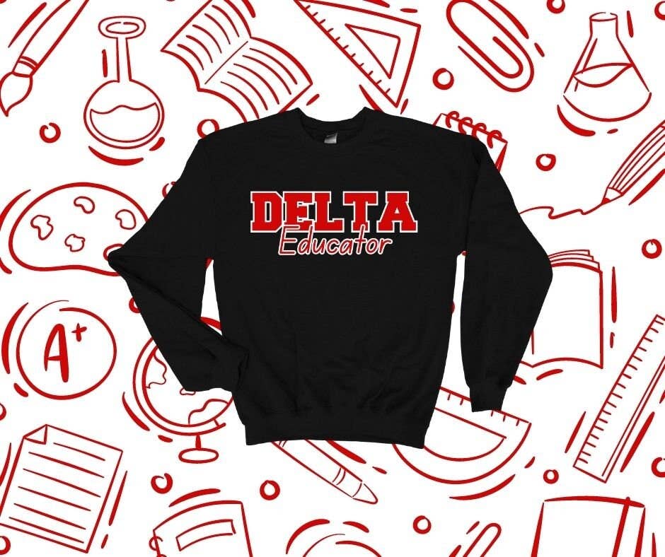 OFC Tees & Gifts - Wholesale Graphic Sweatshirt - Women's - Delta Sigma Theta Sorority Inspired Educator Sweatshirt2