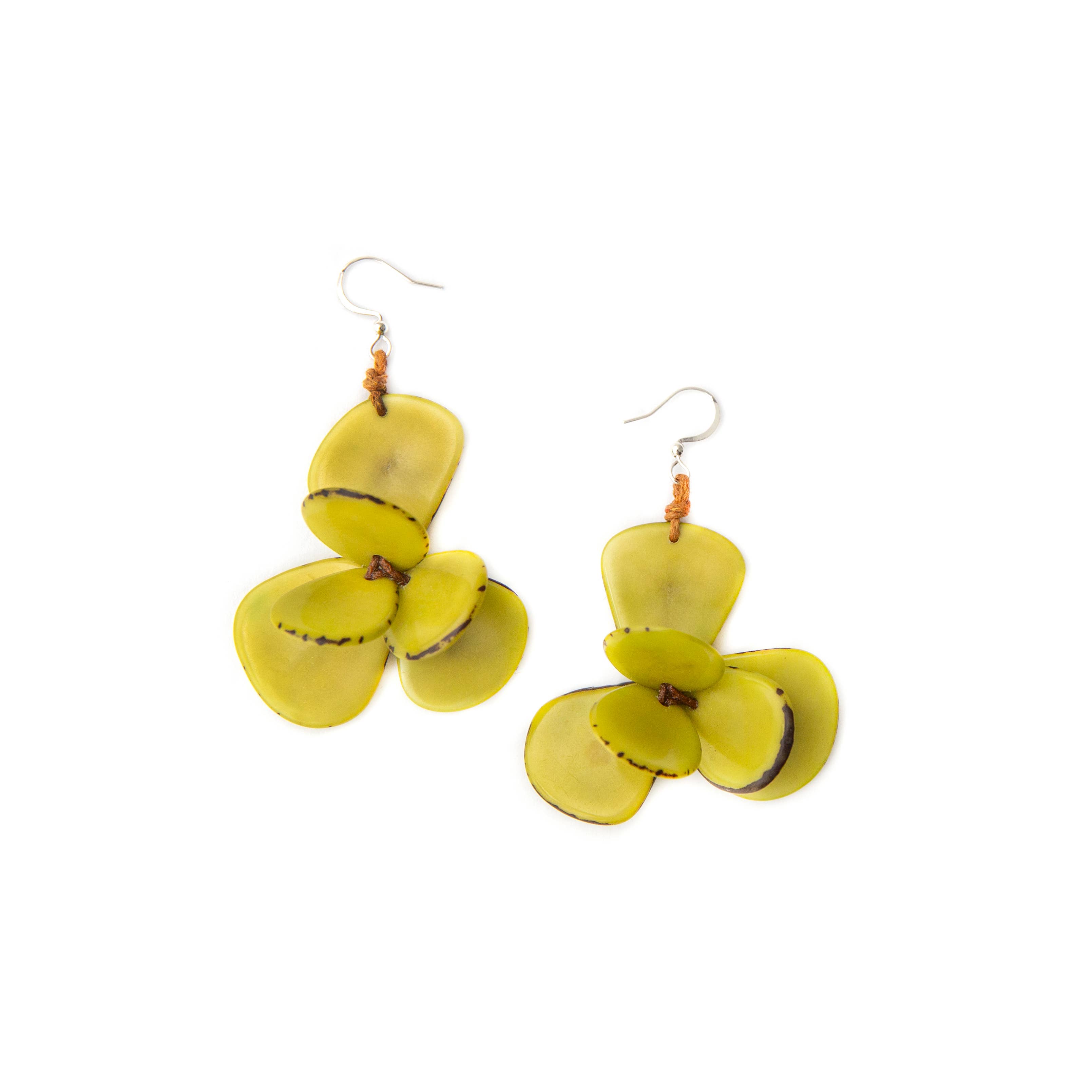 Organic Tagua Jewelry - Vente Boucles d'oreilles pendantes - Boucles d'oreilles Florence21
