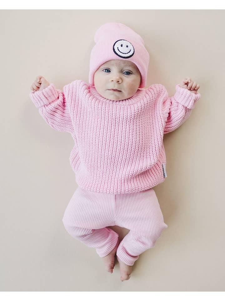 Lucky Panda Kids - Wholesale Knit Sweater - Kids - Chunky Knit Sweater | Pink3