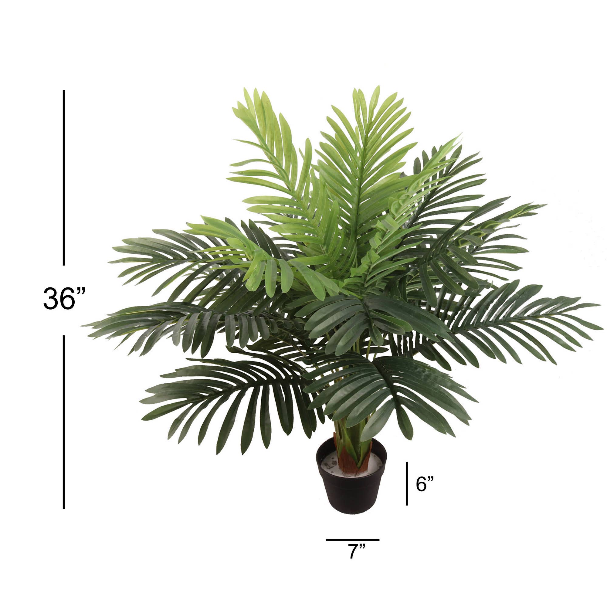 Larksilk - Wholesale Artificial Plant - 36-Inch Fan Palm Lush Indoor Greenery For Home Decor1