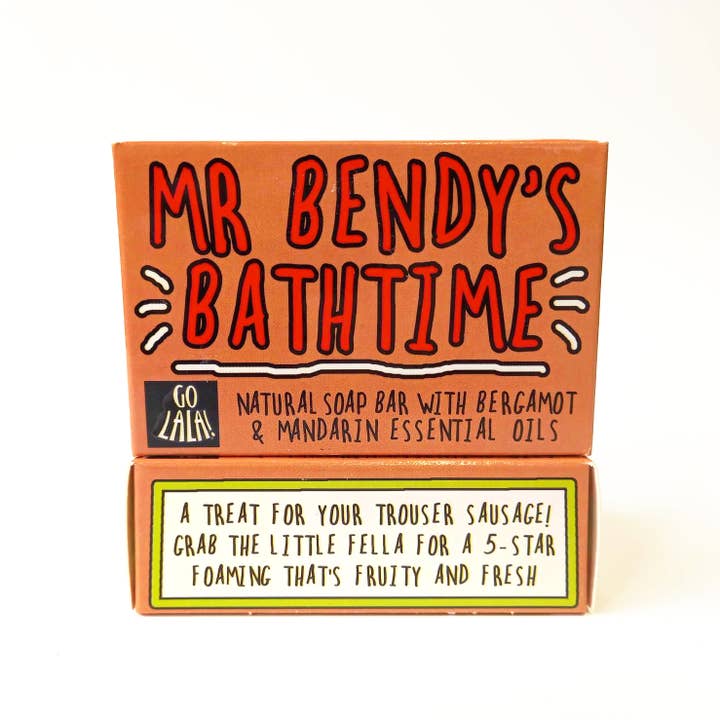Go La La - Wholesale Bar Soap - Mr Bendy's Bathtime Soap Mandarin & Bergamot Funny Gift
