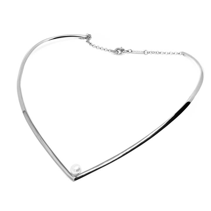 Collier Kyoto en argent sterling 925 et perle pour la vente par Co.ro Jewels