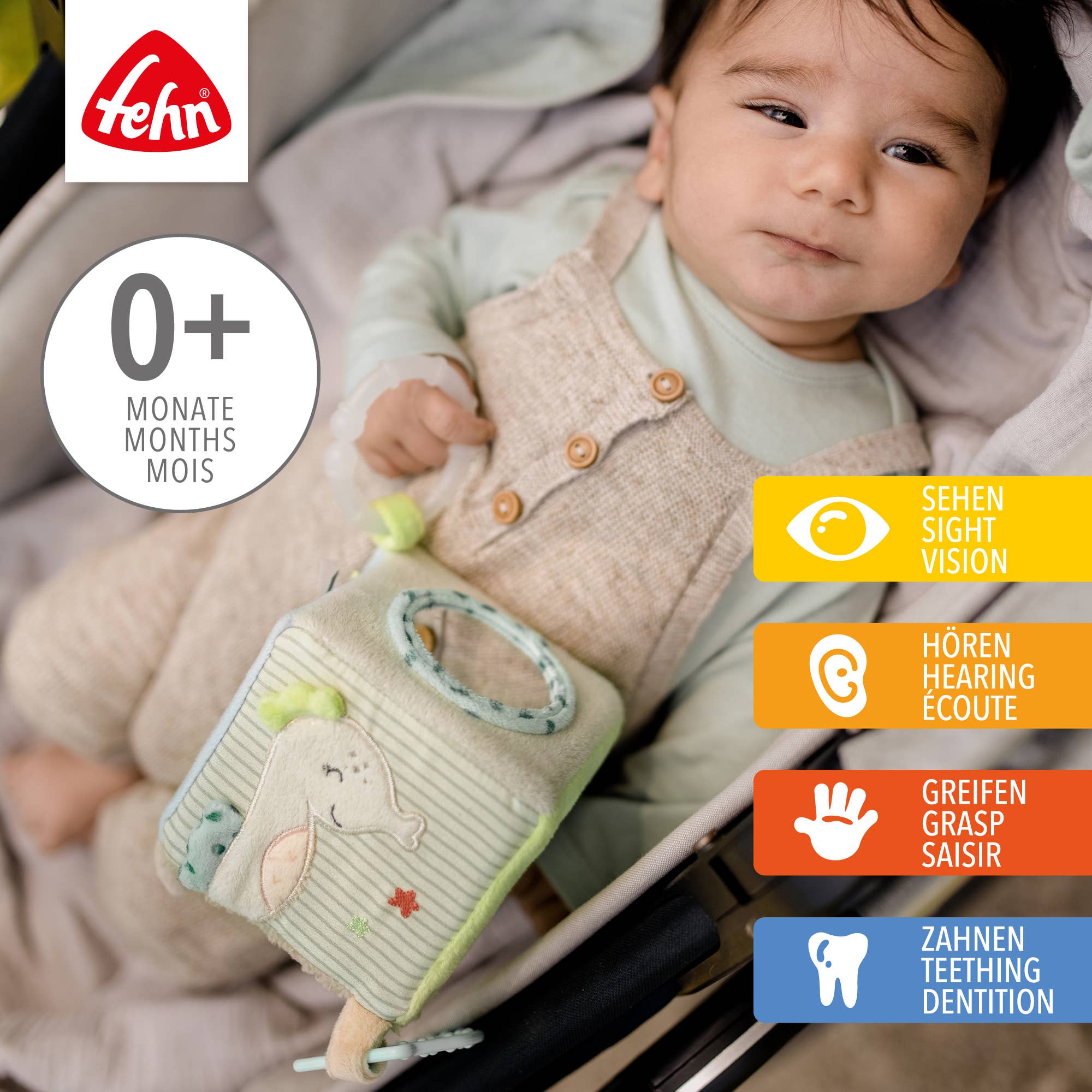 Fehn - Venta al por mayor Sonajero - Bebés - Sea Kids Activity Cube, juguete para habilidades motoras1