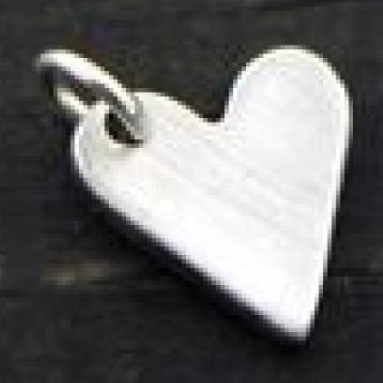 Chunky Love Heart Charm (silver) for wholesale by The Vintage Pearl