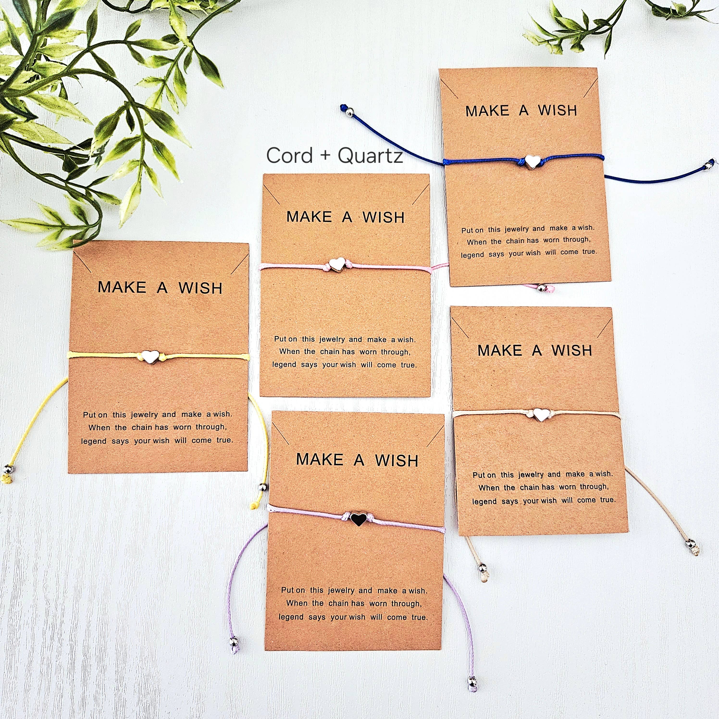 Cord + Quartz - Wholesale Charm/Dangle Bracelet - Handmade macrame bracelets. Make a wish bracelet accessories4