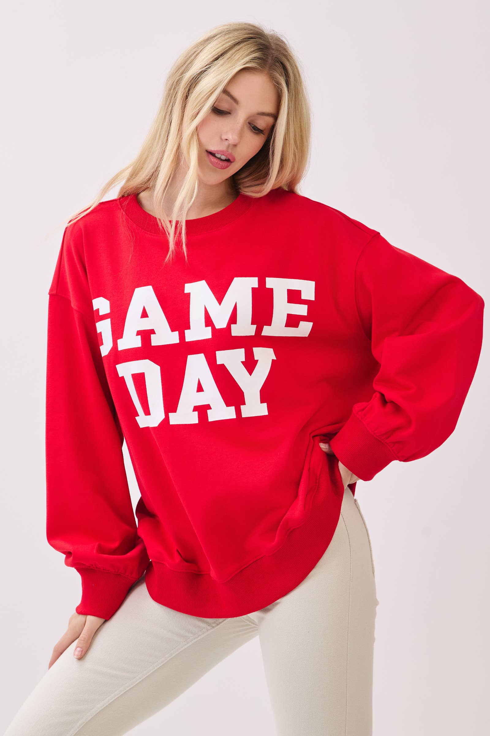 Sewn and Seen - Wholesale Graphic Sweatshirt - Women's - Bold Varsity Game Day Sweatshirt25