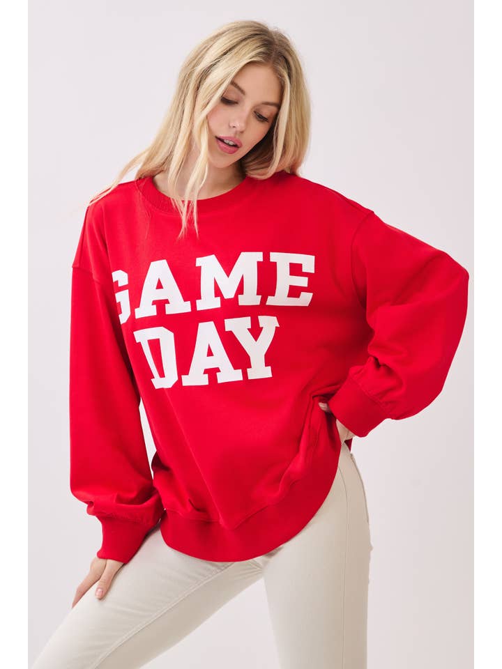Sewn and Seen - Wholesale Graphic Sweatshirt - Women's - Bold Varsity Game Day Sweatshirt25