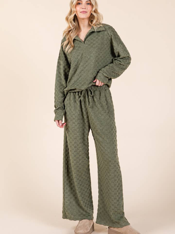 BOMBOM - Vente Pantalon – femme - PANTALON À CARREAUX DUVETEUX PA11051