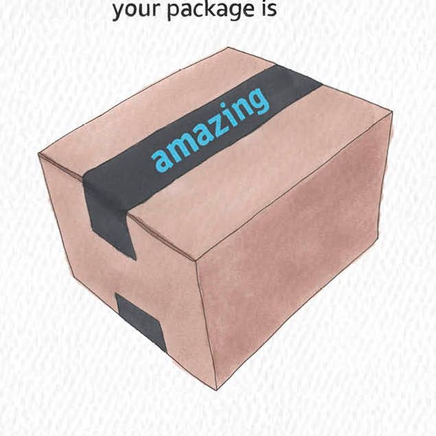 Your Package Is Amazing Hand-Illustrated Love Greeting Card for wholesale by Skribbles