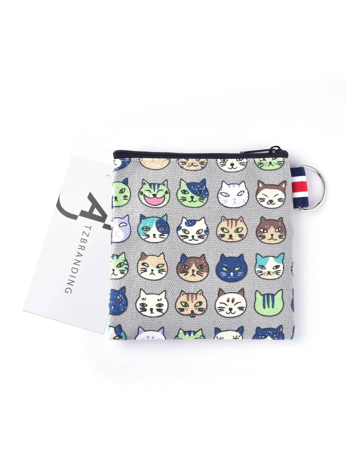 Funkyrel® Atzbranding Limited – Porta-moedas - Mulher por atacado – Cosbai - Porta-moedas com padrão de gatos em lona10