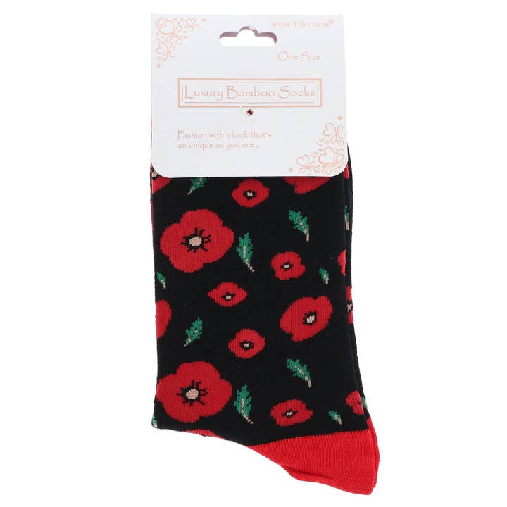 Calcetines de Bambú para Mujer Amapola Negro para venta al por mayor de Joe Davies