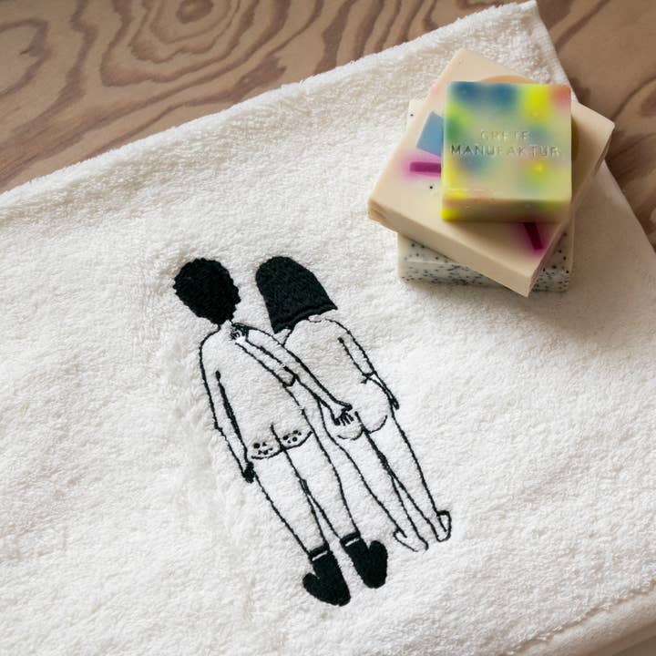 helen b - Wholesale Hand Towel - guest towel naked couple back (set*2)1
