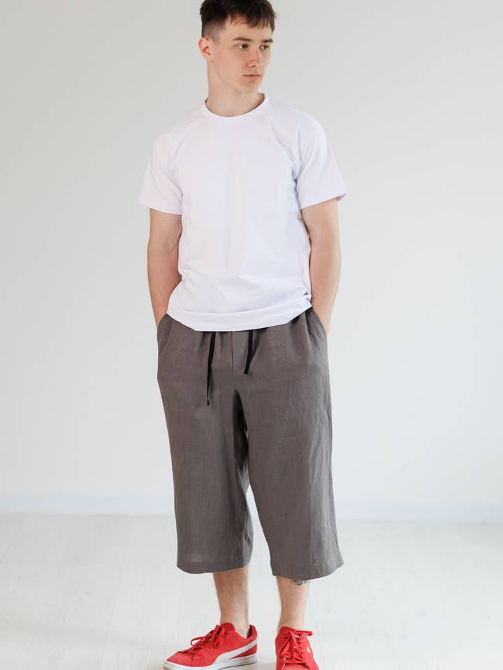 Capri de lino Makassar para venta al por mayor de VIL'NI