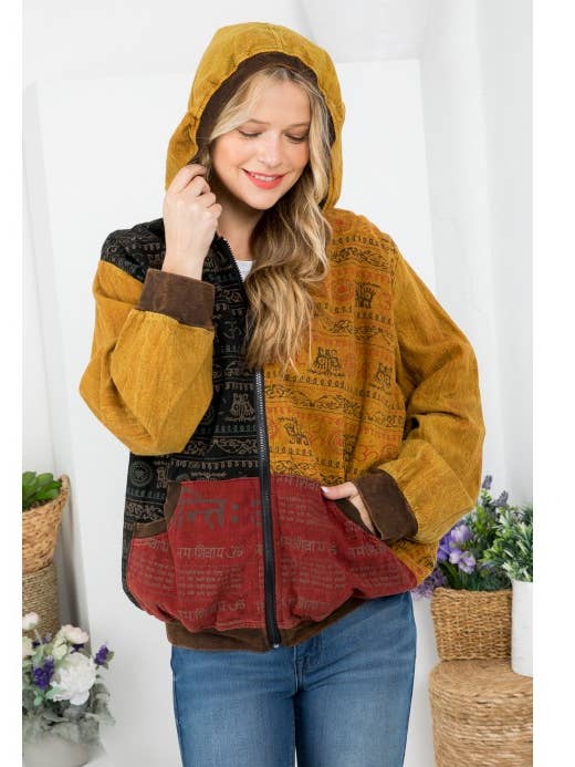 Kathmandu Imports - Wholesale Jacket - Women's - Unisex Zip Hooded Jacket (TH-1668)