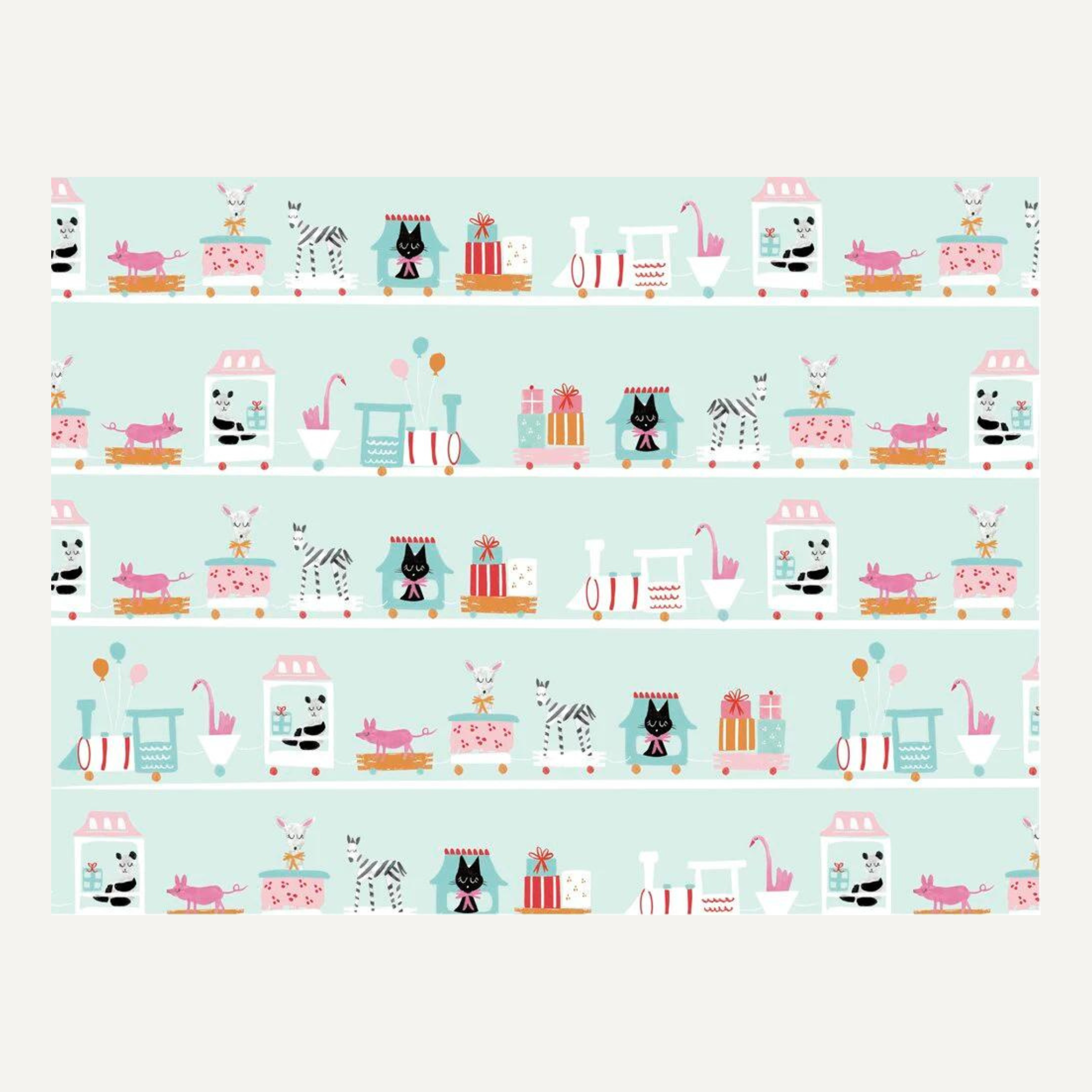 Mr. Boddington's Studio - Wholesale Wrapping Paper Roll - Choo Choo Train Gift Wrap Roll1