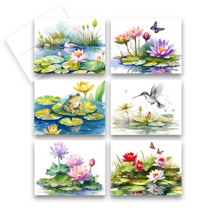 Assorted At the Pond Greeting Cards, Set of 6 - Notecard Set and other Purchase Wholesale pond pebbles. Free Returns & Net 60 Terms on Faire trending on Faire.